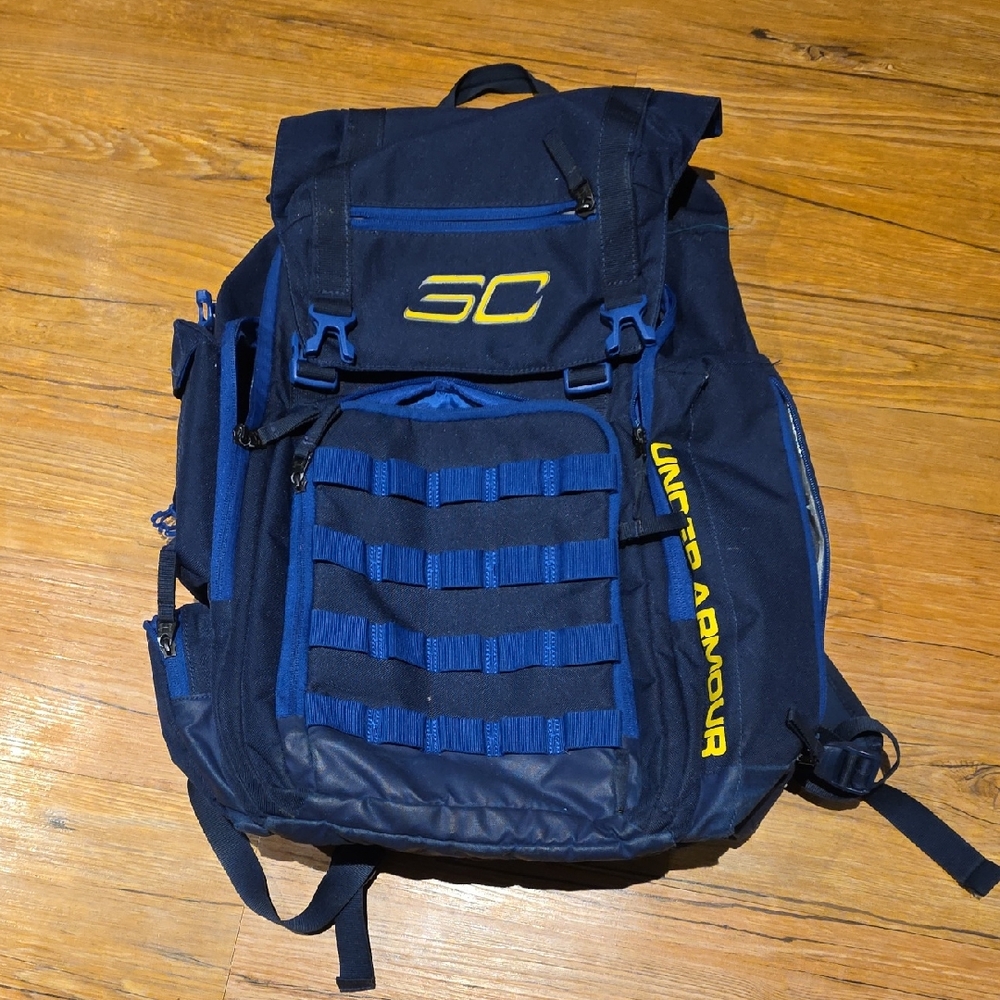 Under Armour Navy and Yellow SC Tactical Backpack - Men